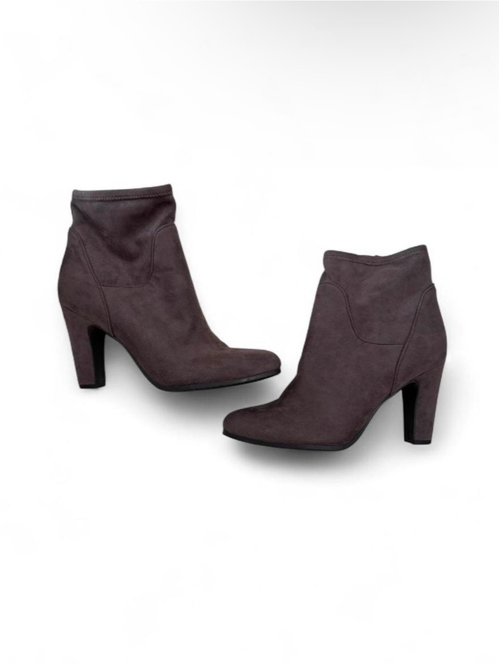 Sam Edelman Plum Suede Block-Heel Ankle Boots